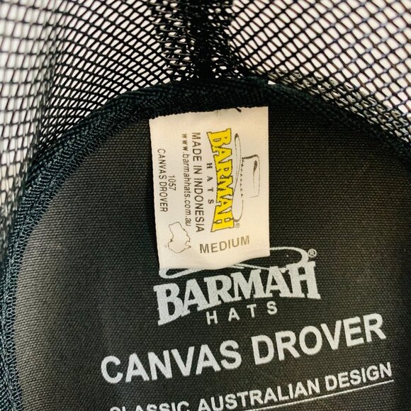 Barmah Hats Canvas Drover Size M Black Australian Cowboy Fish Hike Unisex Gift - Picture 9 of 13